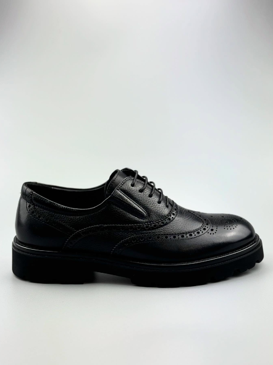 Men's Formal Shoes Brogue Carved Thick Sole Trendy Shoes