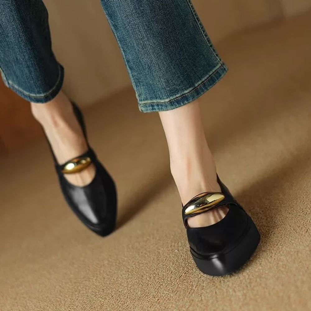 Sheepskin Mary Janes