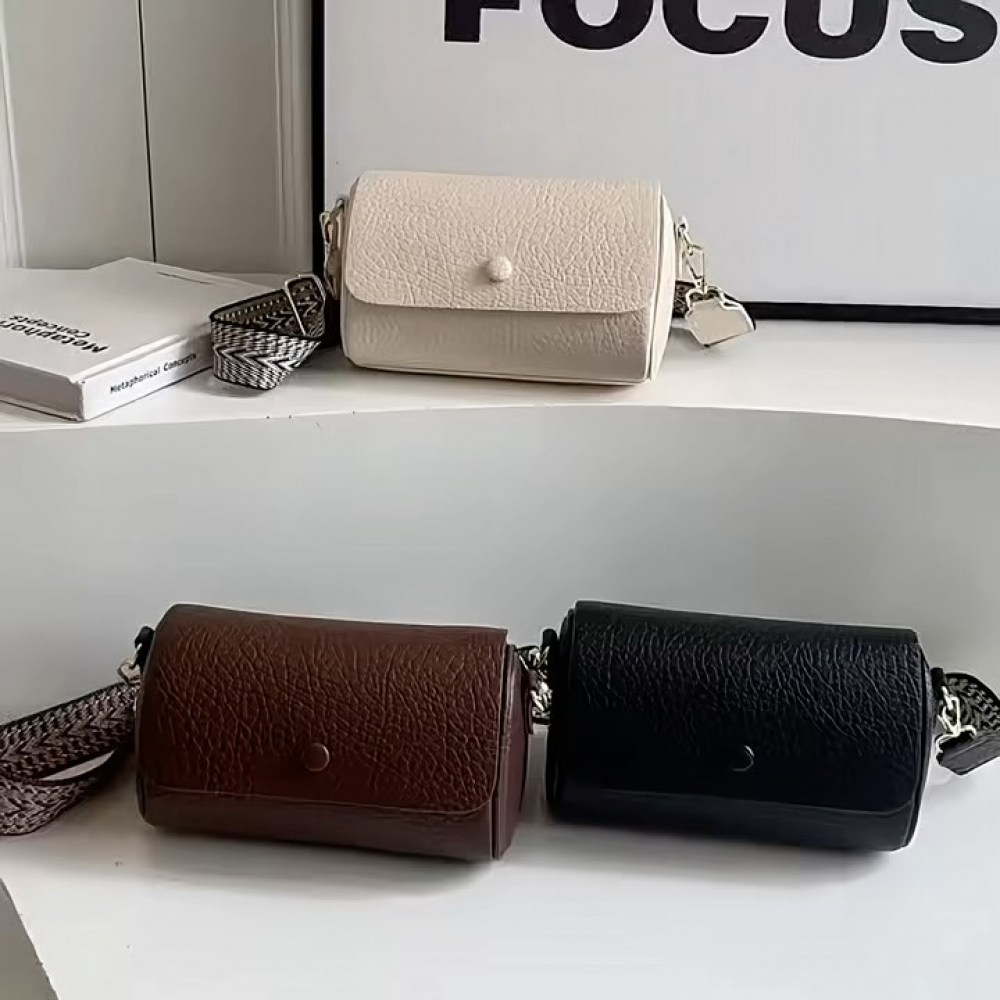 Simple Solid Color Versatile Crossbody Small Square Bag