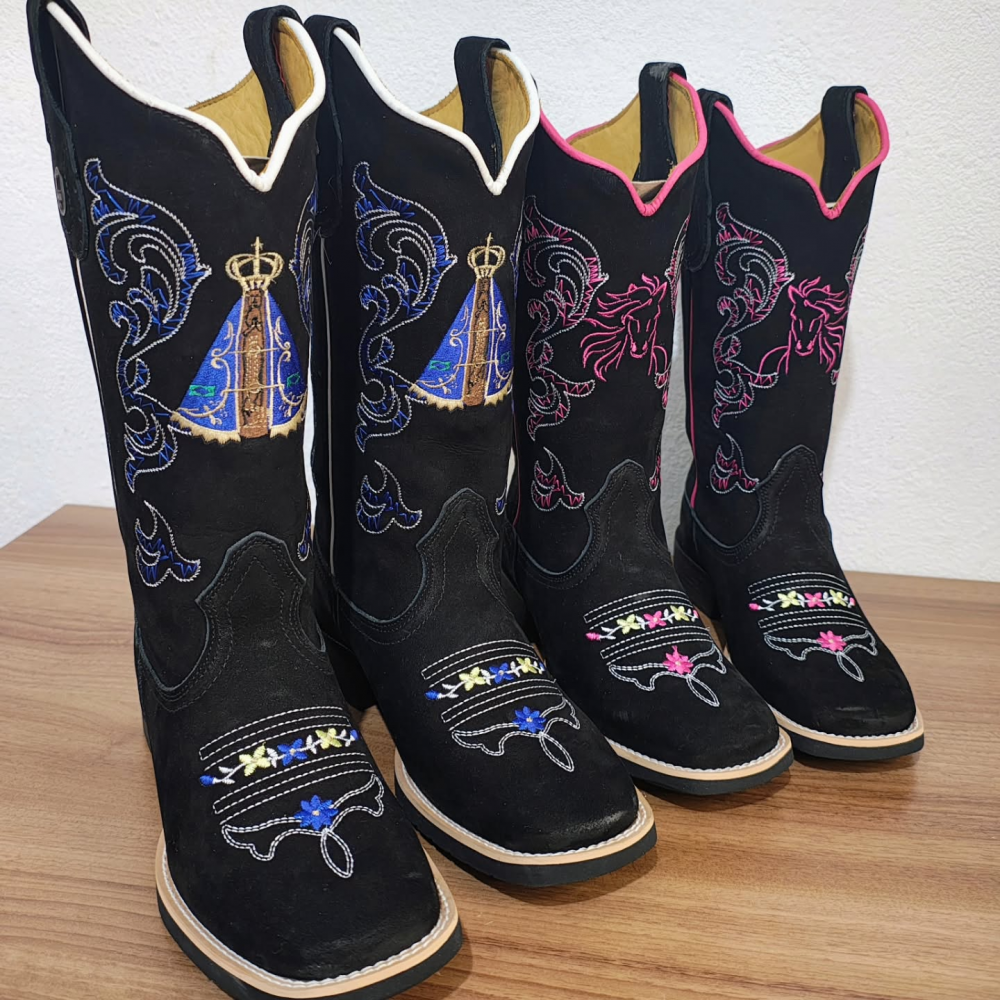 Vintage Embroidered Genuine Leather Boots