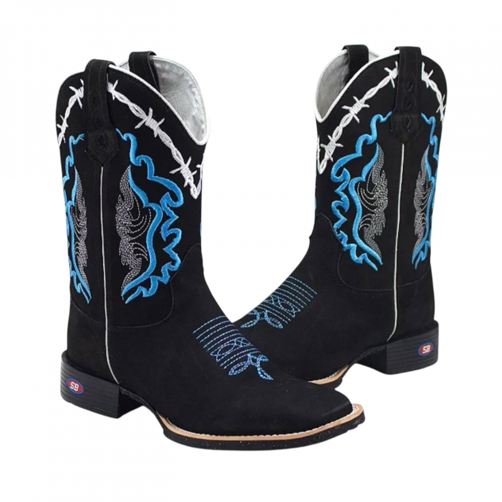 V-neck Embroidered Retro Western Cowboy Boots