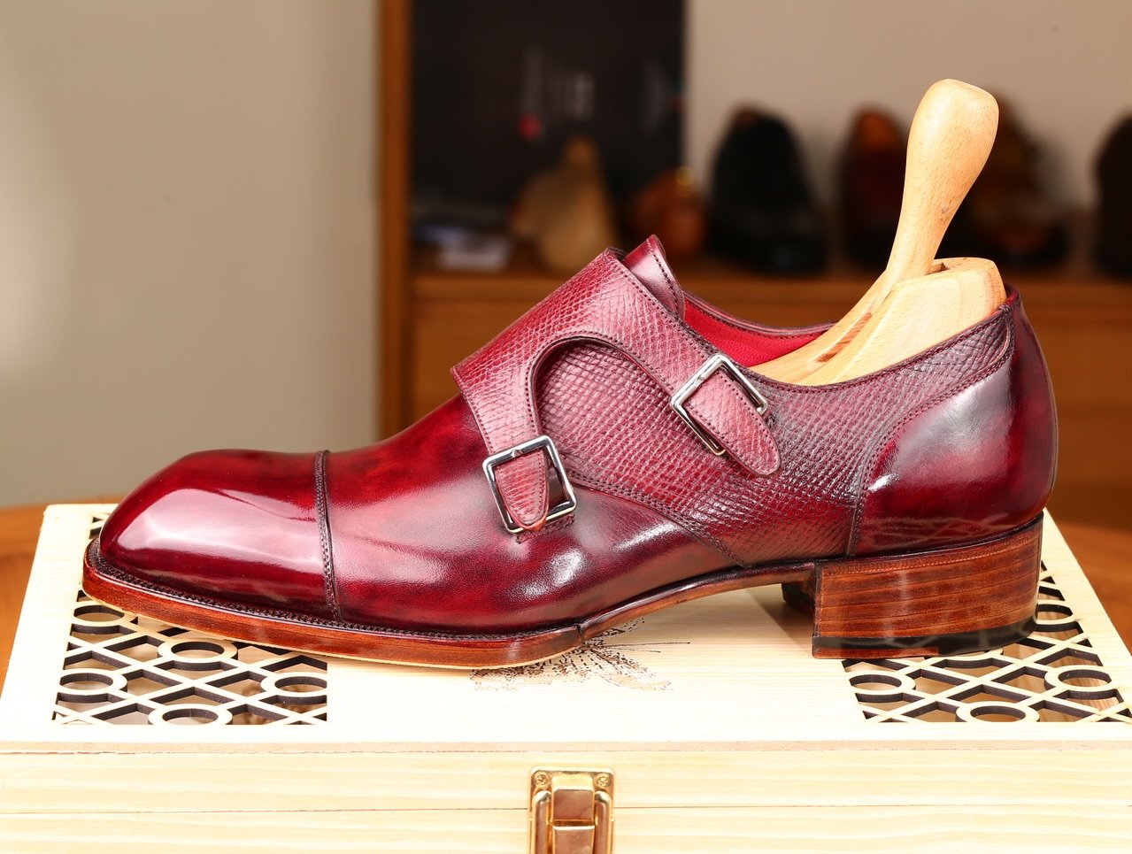 Double Buckle Formal Business Leather Shoes
