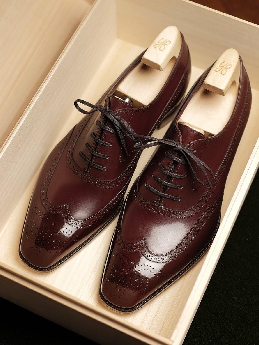 Men's Brogue British Style Carved Leather Shoes
