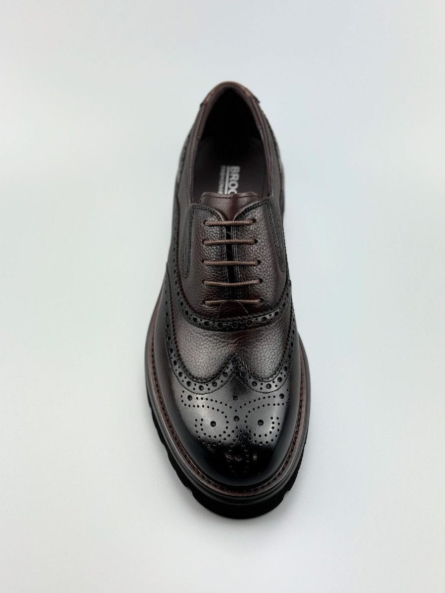 Men's Formal Shoes Brogue Carved Thick Sole Trendy Shoes