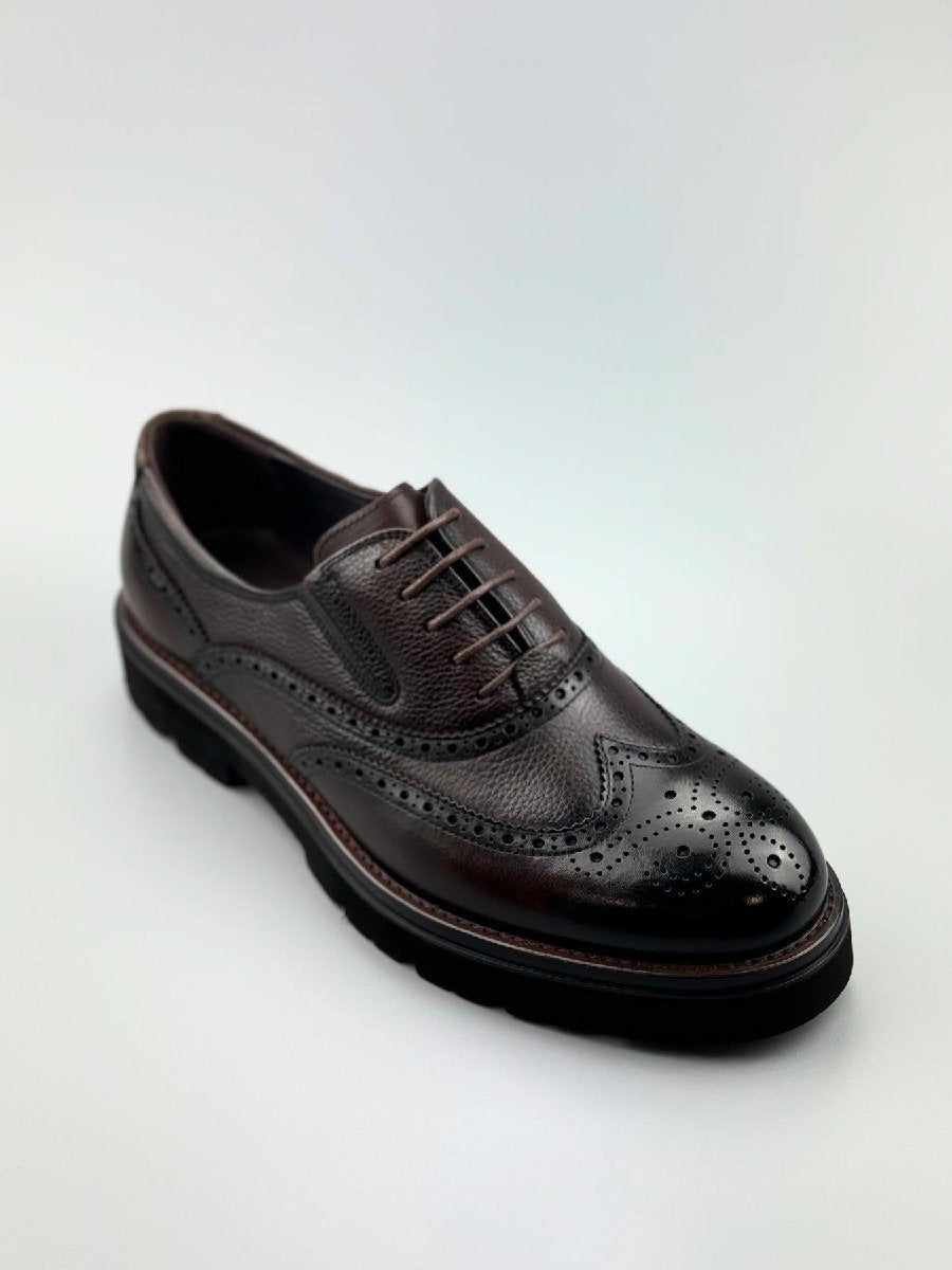 Men's Formal Shoes Brogue Carved Thick Sole Trendy Shoes