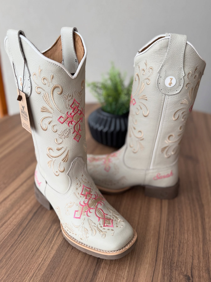 Genuine Leather Embroidered Cowboy Boots