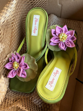 Handmade Flower High-heeled Sandals