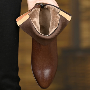 Classic Simple Leather Ankle Boots