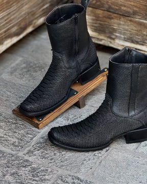 Handmade Leather Python Cowboy Boots