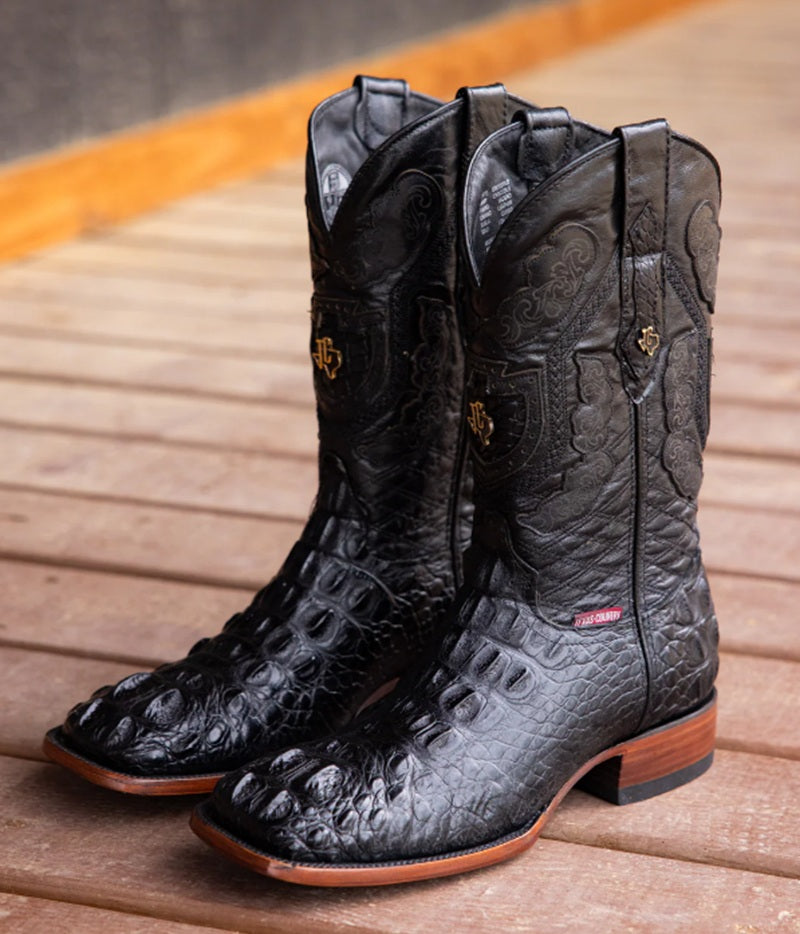 Exotic Alligator Square Knights Boots