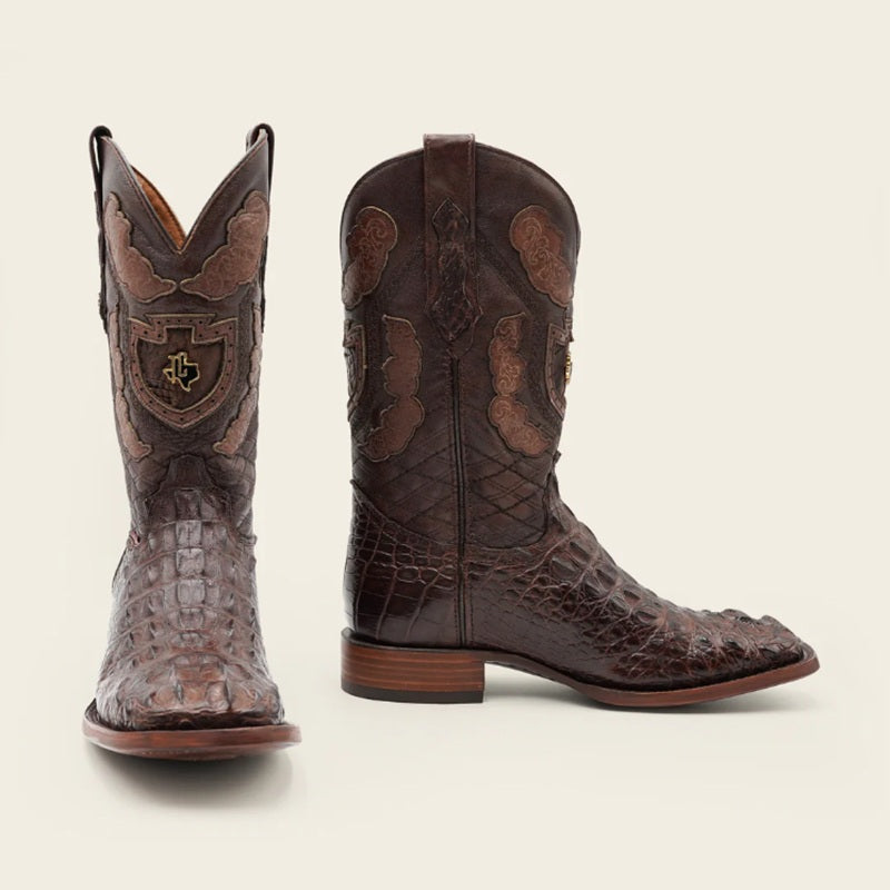Exotic Alligator Square Knights Boots