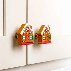 Halloween Wardrobe Drawer Skull Gingerbread House Door Handle Home Decor