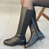 Stretch Flat High Knights Boots