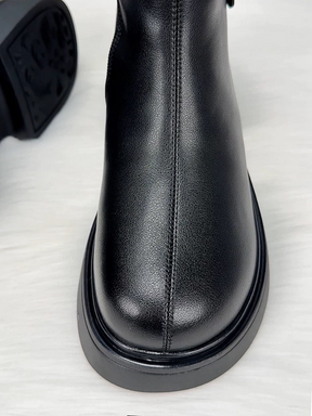 Genuine Leather and Wool Snow Boots