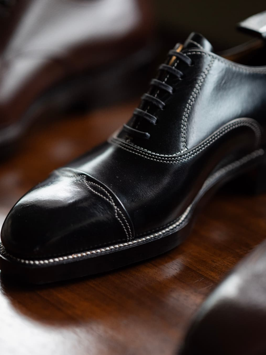 Casual Genuine Leather Handmade Patent Leather Shoes