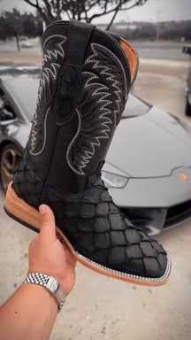 Retro Square Toe Mid-calf Casual Versatile Men's Boots