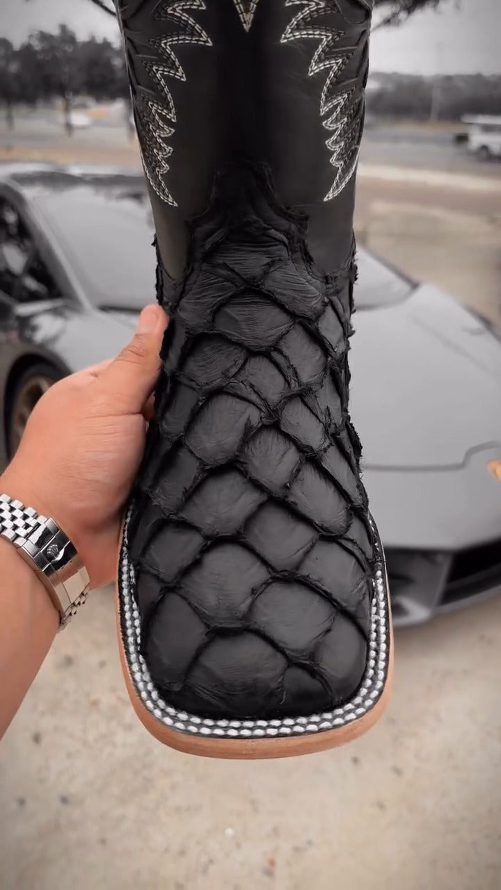 Retro Square Toe Mid-calf Casual Versatile Men's Boots