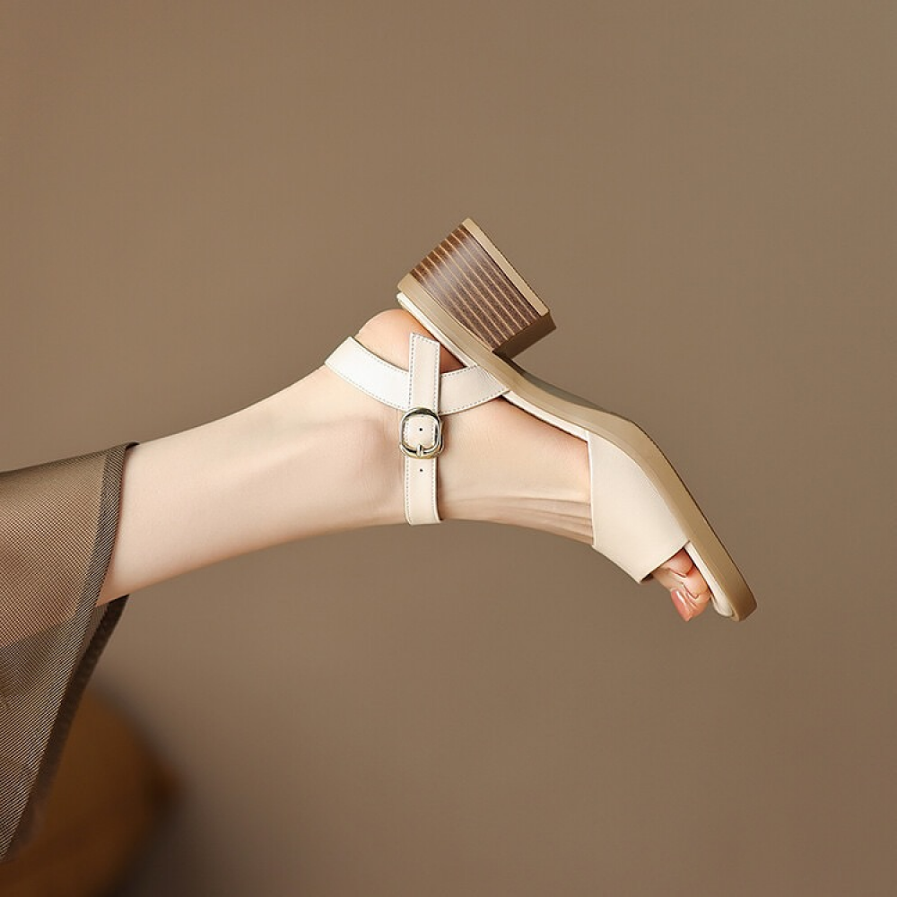 Chunky-heeled Retro Sandals