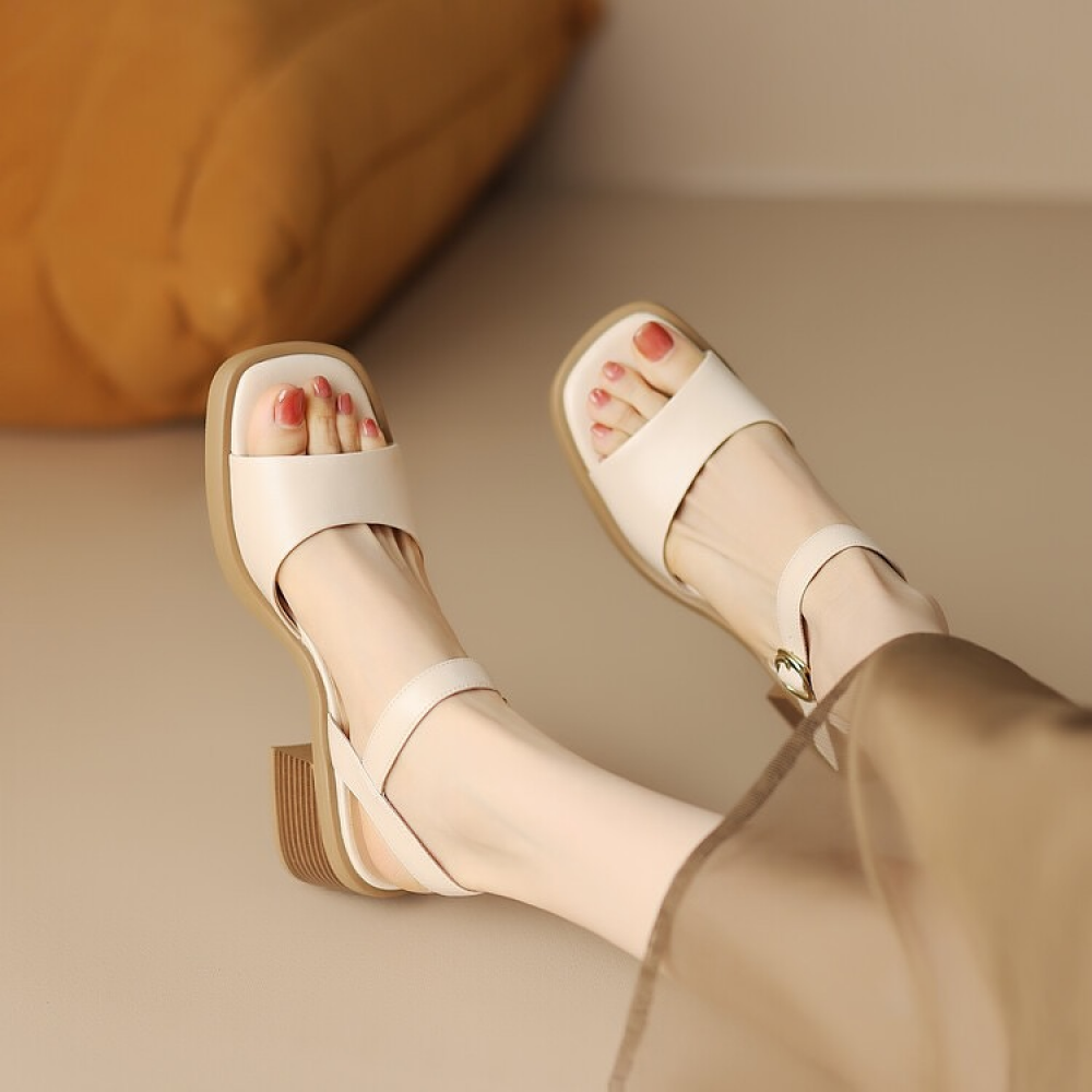 Chunky-heeled Retro Sandals