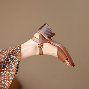 Chunky-heeled Retro Sandals