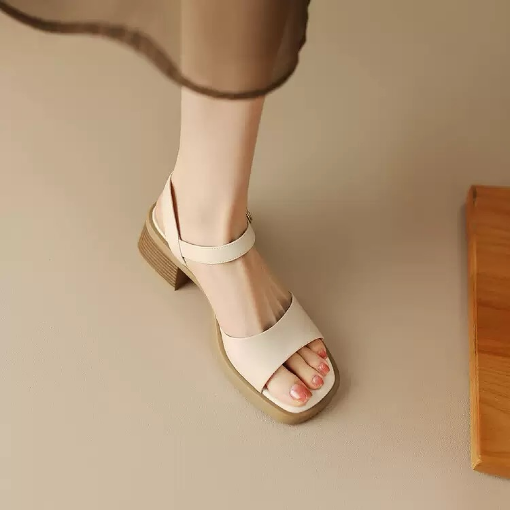 Chunky-heeled Retro Sandals