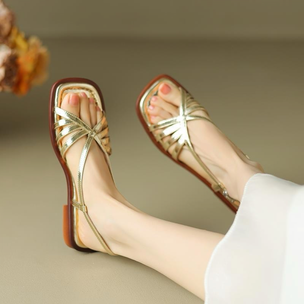 Vintage Woven Hollow Sandals