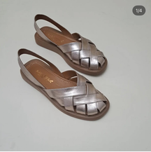 Genuine Leather Woven Hollow Comfort Sandals