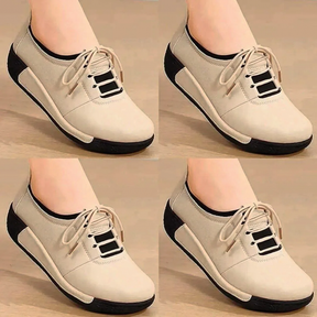 Solid Color Breathable Soft Sole and Soft Surface Comfortable Leather Shoes