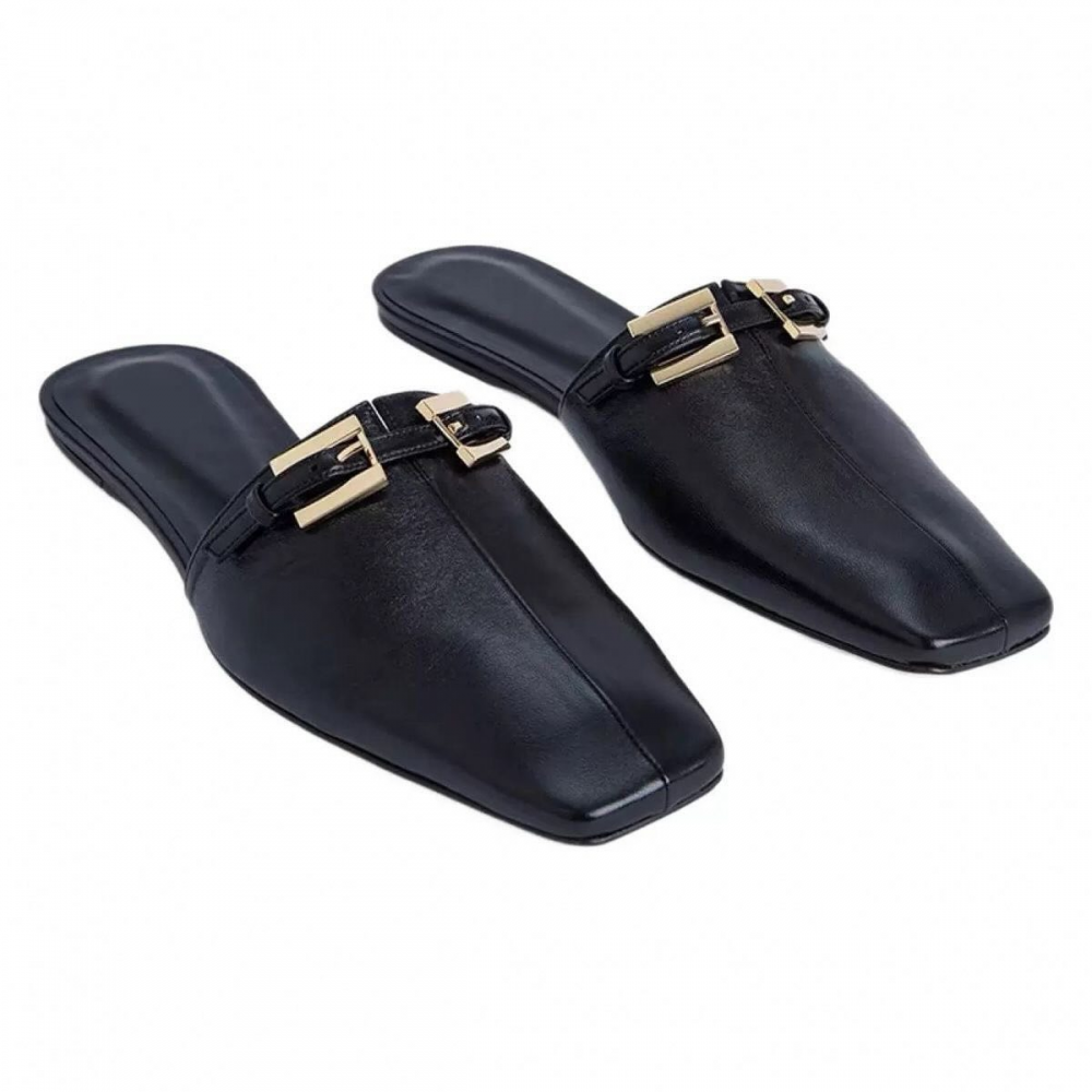 Flat Metal Buckle Sandals