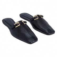 Flat Metal Buckle Sandals