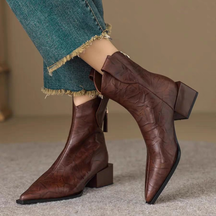 Pointed Toe Versatile V-neck Western Boots