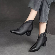 Pointed Toe Retro Leather Versatile Shoes
