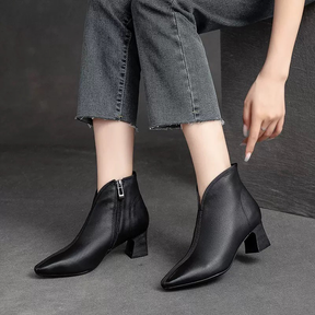 Pointed Toe Retro Leather Versatile Shoes