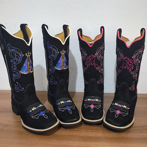 Vintage Embroidered Genuine Leather Boots