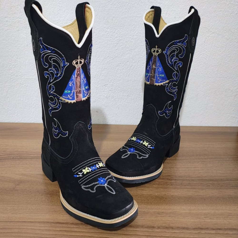 Vintage Embroidered Genuine Leather Boots
