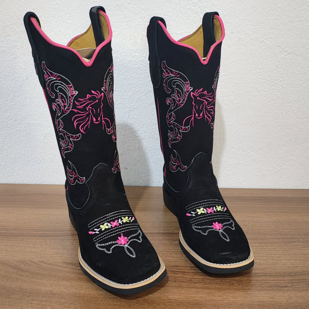 Vintage Embroidered Genuine Leather Boots