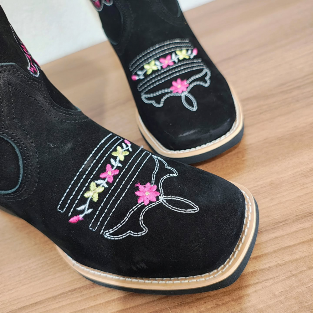Vintage Embroidered Genuine Leather Boots