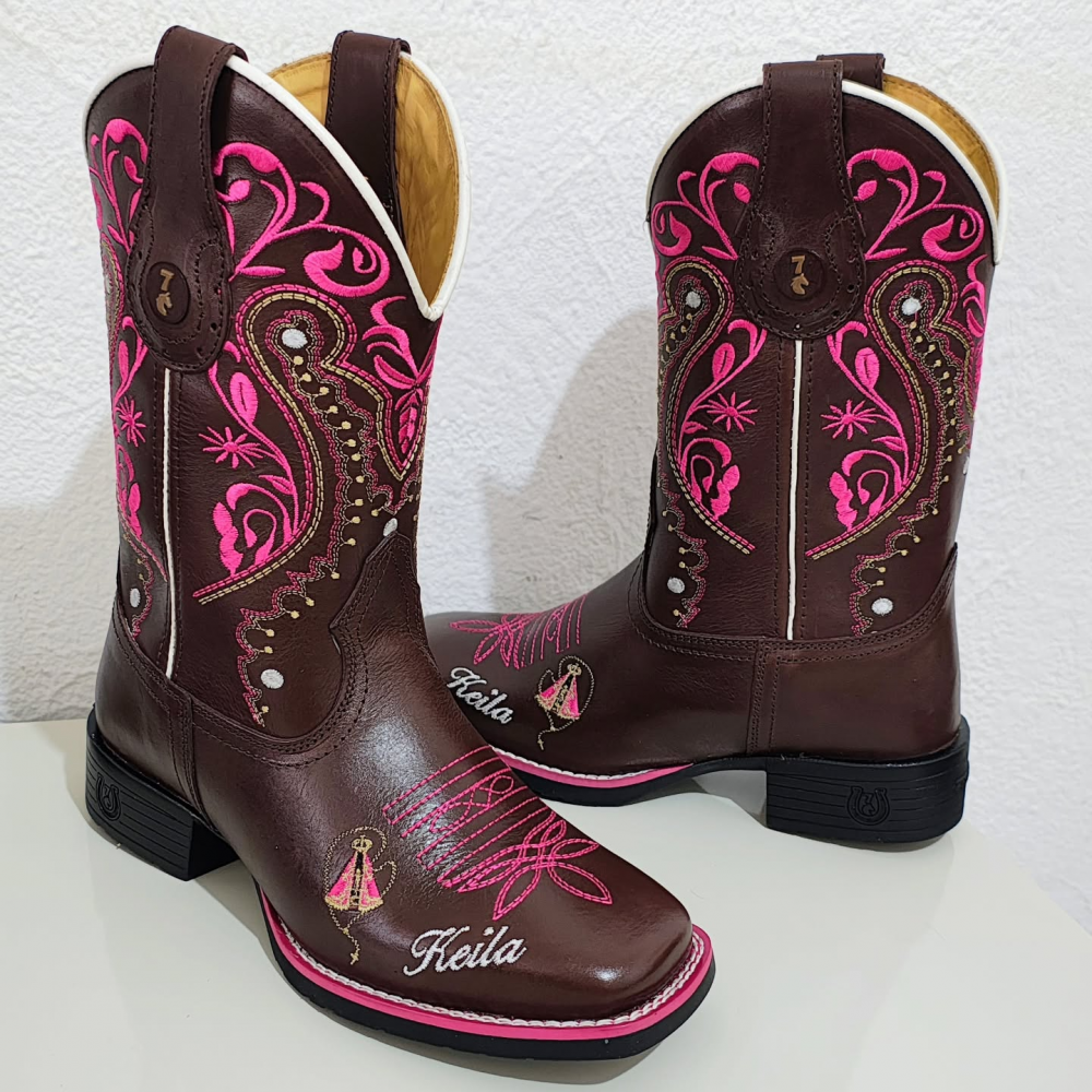 Genuine Leather Embroidered Western Boots