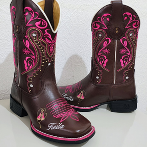 Genuine Leather Embroidered Western Boots