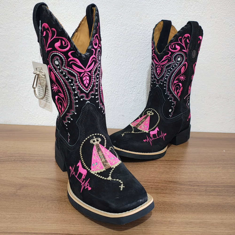 Pink Embroidered Cowboy Boots