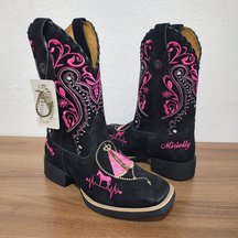 Pink Embroidered Cowboy Boots