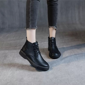 Retro Round Toe Casual Breathable Low Boots
