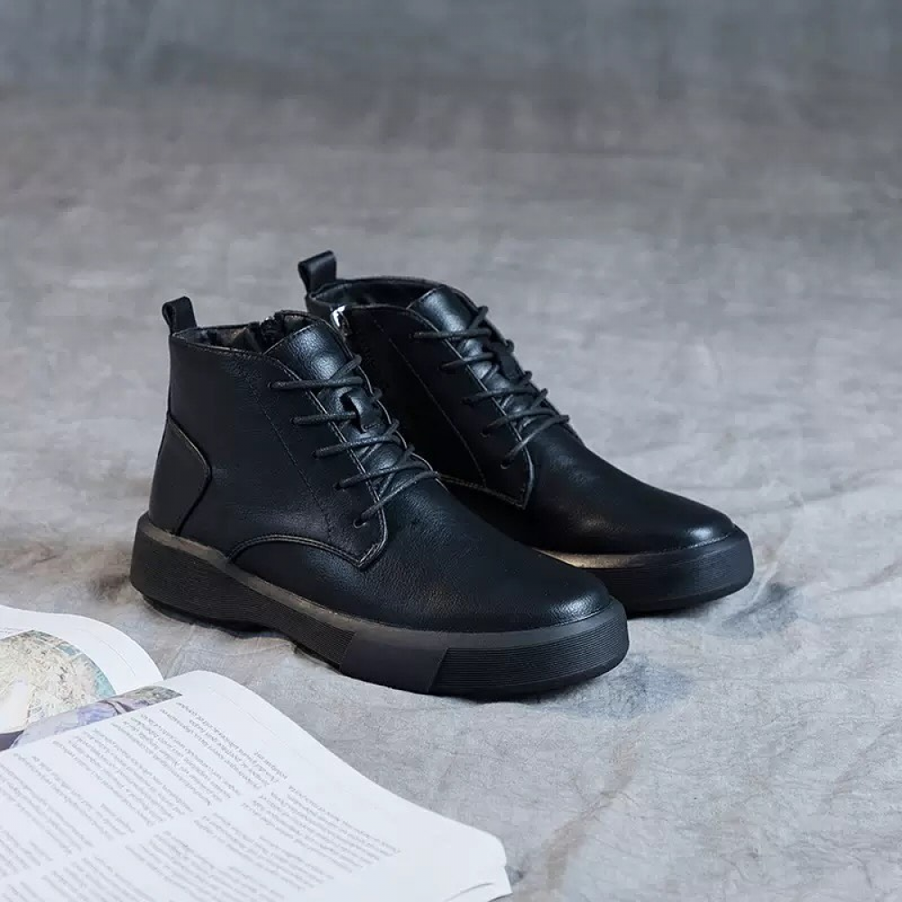 Retro Round Toe Casual Breathable Low Boots