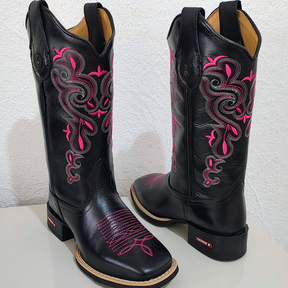 Embroidered V Cowboy Boots