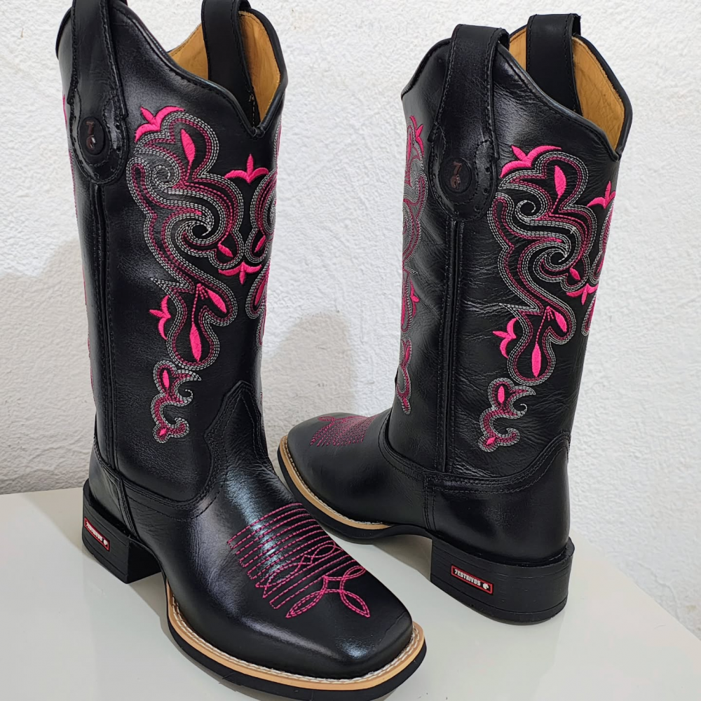Embroidered V Cowboy Boots