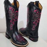 Embroidered V Cowboy Boots