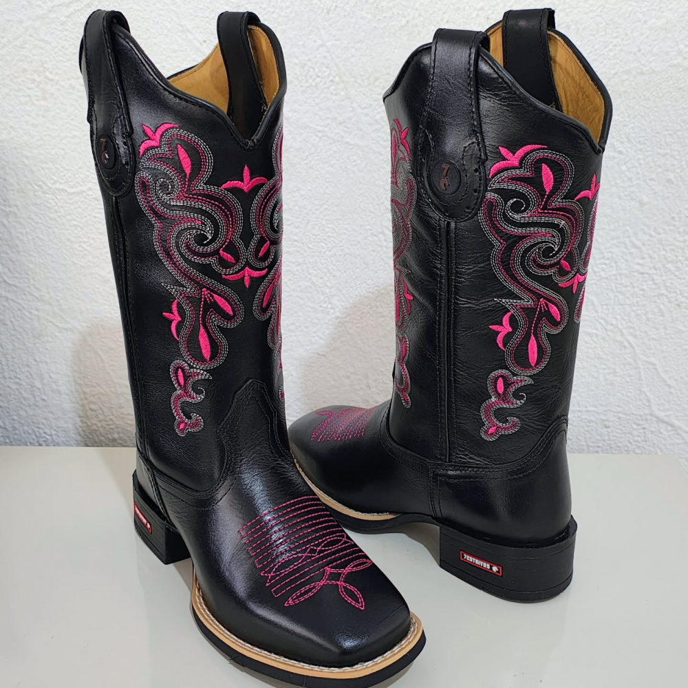 Embroidered V Cowboy Boots