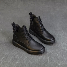 Genuine Leather Thick-soled Retro Casual Ankle Boots