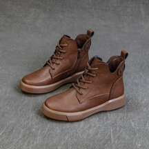 Genuine Leather Thick-soled Retro Casual Ankle Boots