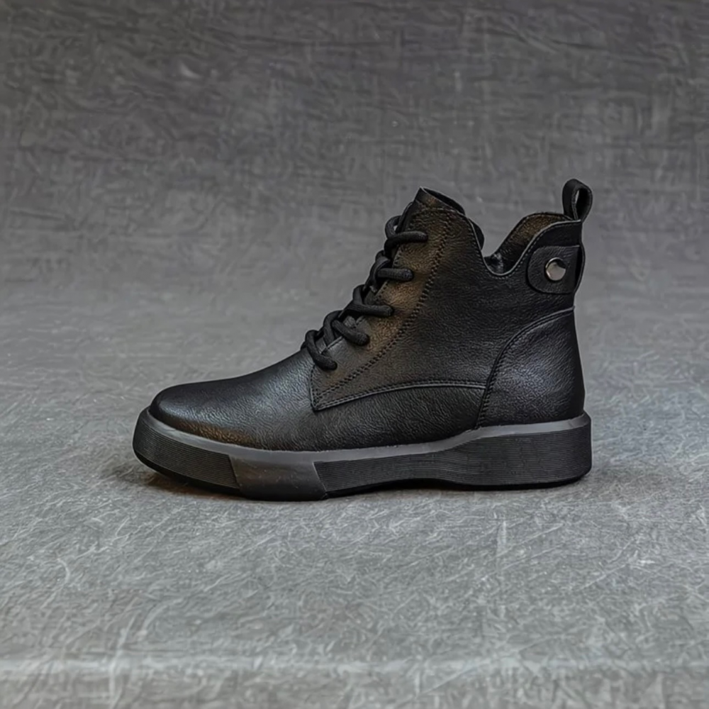 Genuine Leather Thick-soled Retro Casual Ankle Boots